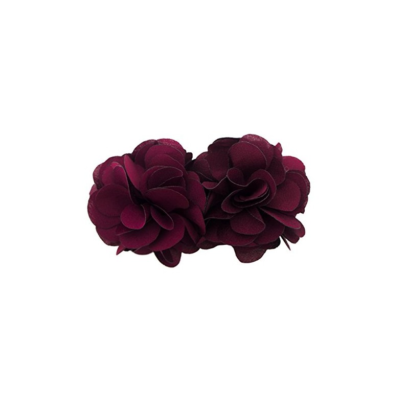 HAND H0968 Deep Red Stylish Elegant Satin Jasmine Flower Bulldog