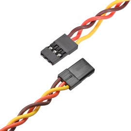uxcell 10pcs 3-Pin Servo Extension Cable Cord Connectors Lead Wire Male to Male 22AWG 60-Cores Servo Receiver Wire