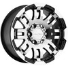 Vision 375 Warrior Gloss Black Machined Face Wheel Finish (15