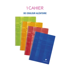 Clairefontaine - Ref 81422C - Wirebound Notebook (50 Sheets) - A4 in Size, Squared Ruling, 90gsm Brushed Vellum Paper, Laminated Card Cover - Random Colour