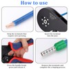 Wowlela Wire Ferrule Crimping Tool, 0.08-16mm² Hexagonal Ferrule Crimping Tool,