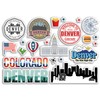 A5 Sticker Sheet Denver Landmarks Vinyl Stickers - Colorado America