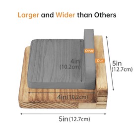 PHOENANCEE 12.7x10x4cm, Wooden Square Floating Shelves, Compact Style Mini Wall Shelf for Small Objects, Hanging Wall Shelf Decoration for Bedroom, Living Room, Set of 6(Carbonized Black)