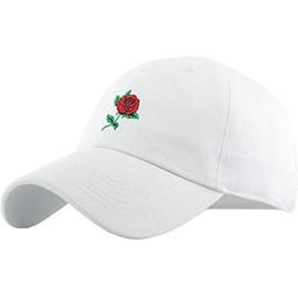KBETHOS KBSV-123 WHT Rose Flowers Love Good Vibes Men Women Dad Hat Baseball Cap Adjustable Unisex