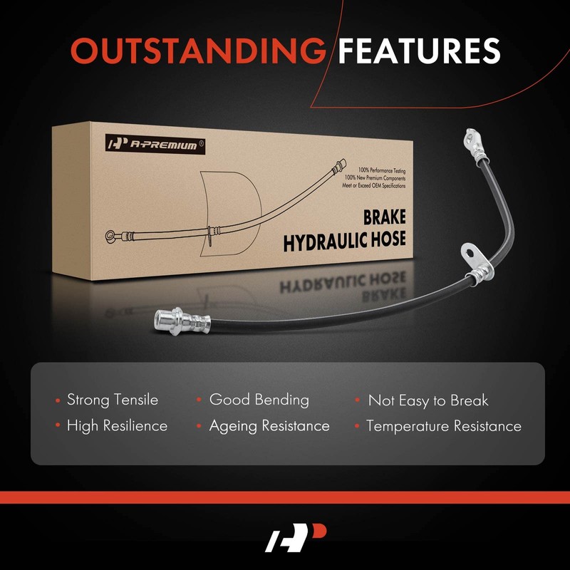 A-Premium Front Driver Brake Hydraulic Hose Compatible with Toyota and
