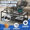 Litoexpe 32 Pack 1-1/4 Inch Square Plastic Plug, Black Tubing