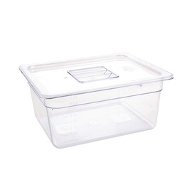Vogue U230 Polycarbonate 1/2 Gastronorm Container, 8.8 L Capacity, 325 mm L x 265 mm W x 150 mm H, Clear