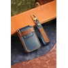 HIBEYO 3 Button Fit for Jeep Leather Key Fob Cover