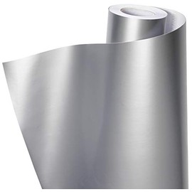 VViViD+ Premium Satin Semi-Gloss White Aluminum Adhesive Vinyl Wrap Roll (1.5ft x 5ft)