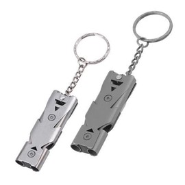 Floatdream Pack of 2 Emergency Whistle, Signal Whistle, Emergency Signal Whistle, for Outdoor Activities such as School, Camping, Fishing, Life-Saving Emergencies and Other Activities (2 Colours)