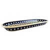 Polnische Keramik Schlank oval Baguette, Cracker, Olive Tablett; 27,9 x