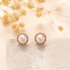 MAPLEDAIRY Genuine Lustrous Pearl Earring Studs 18k gold plated Sterling
