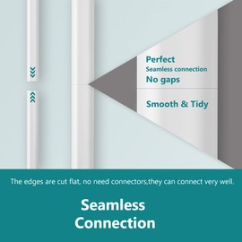 ZhiYo One Cord Cover Wall - 153in Mini Wire Hider, Wire Cover for Hiding Speaker Wire, Baby Monitor Cord - Paintable Wire Channel for Cable Concealer, 9X L17in W0.5in H0.35in, CMR05 White