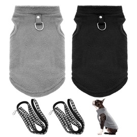 2 Pieces Of Pet Clothes And 2 Pieces Of Leash, Warm Clothes For Pets, Soft Pet Clothes, Pet Supplies