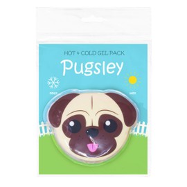 Dynamik - 2-in-1 Reusable Hot & Cold Kids Gel Pack - Pug. Childrens Cold Compress for Relief from Fevers, Bumps, Bruises, Cuts & Injuries. Allergy-Free and Leak Resistant.