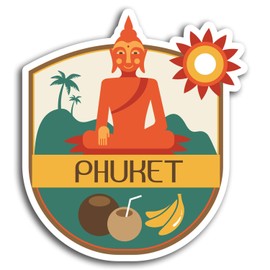 2 x 10cm Phuket Thailand Travel Vinyl Stickers - Sticker Laptop Luggage #19533 (10cm Tall)