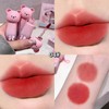 4Pcs Cute Bear Liquid Lipstick Set,Velvet Cream Red Long Lasting