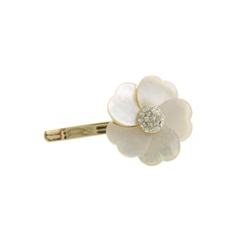 VINGTAINE H-973-CAFF Shell Flower Hair Cuff, Pony Hook, Flower Hair Accessory, Cuff