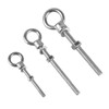 Pack of 5 Eye Bolts Long, 316 Stainless Steel Eye