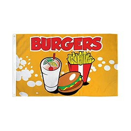 AZ FLAG - Hamburg Fast Food Flag - 150 x 90 cm - Hamburg Flag 100% Polyester with Brass Eyelets - 110 g