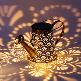 DeepDream DeepDream Solar Gie?kanne Lichterkette Aussen, LED Au?en Solarlampen Wasserdicht Gartendeko Gie?kannenlicht Lichter mit Sch?ferhaken, Vintage Lichterkette Aussen fr Garten Hofweg Balkon Terrasse