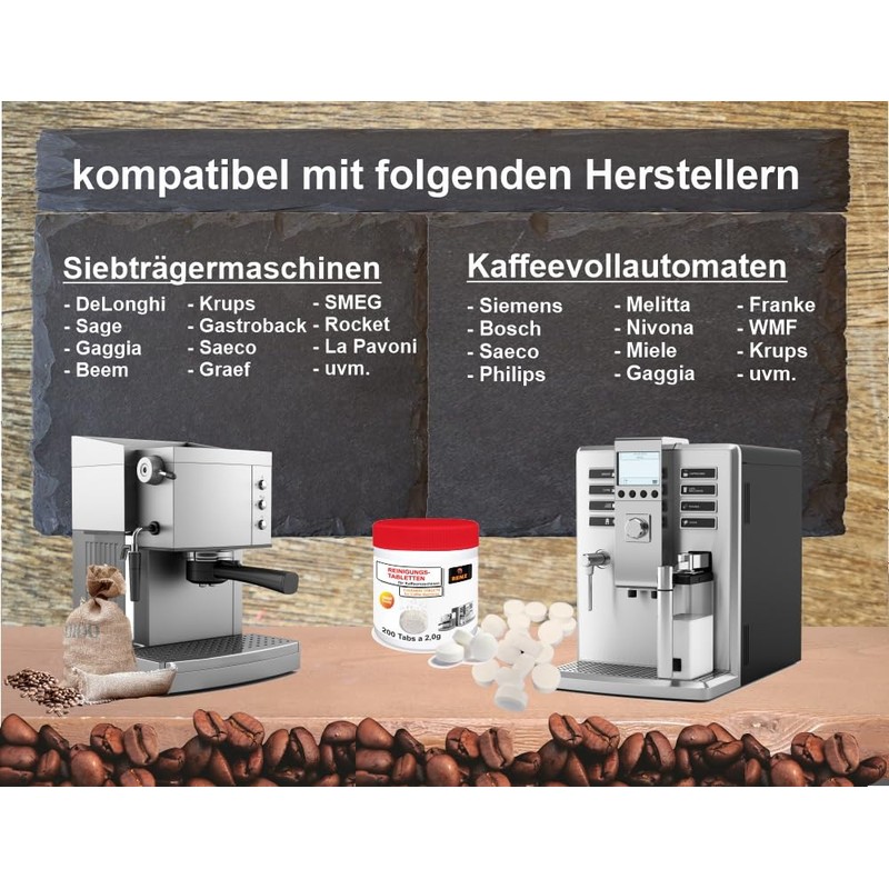 Cleaning Tablets 2 g for Fully Automatic Coffee Machines and