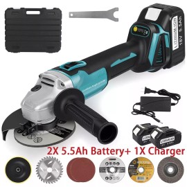 Cordless 4-1/2 Power Angle Grinder for Makita 18V Max Battery Brushless 9000 RPM