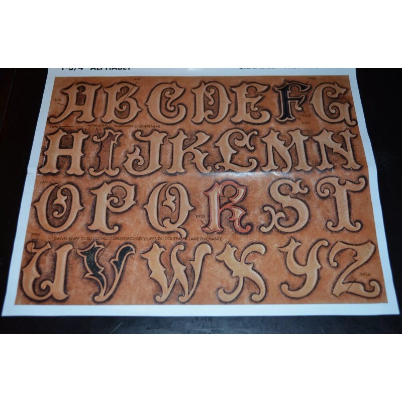 SULLIVAN CUSTOM LEATHER Tooled Monogrammed pancake style Knife sheath for