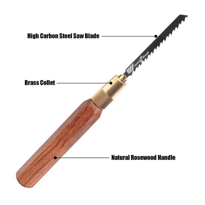 TOOLCOOL Wooden Handle Mini Hand Saw Small Jig Saw with