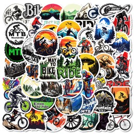 Outdoor Cycling Stickers for Water Bottle,50 PCS Outdoor Sports Stickers Pack for Bicycle Suitcase Laptop Phone Luggage Guitar,Waterproof Aesthetic Vinyl Stickers for Teens Party Favors