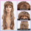 SeclitWu 80s 90s Retro Light Brown with Highlight Mullet Wigs