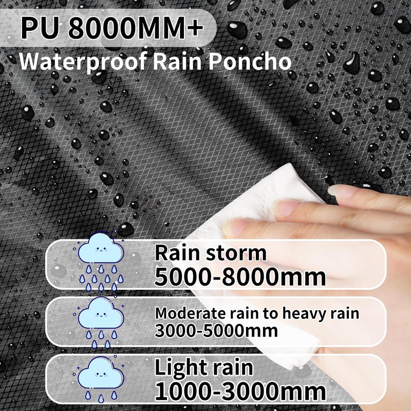 Andake Bicycle Poncho Waterproof Cycling Rain Poncho Lightweight Compact Reusable