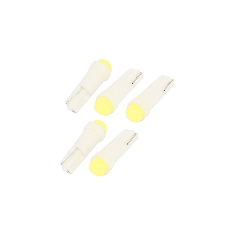 sourcing map 5 Pcs Car 12V T5 White LED Wedge