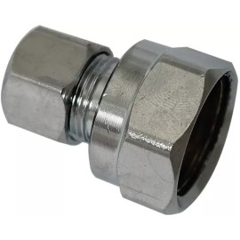 Everbilt 1/2 in. Slip Joint x 3/8 in. Comp Chrome Plated Brass Adapter Fitting
