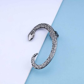 Cimenexe Punk Snake Ear Cuff Earrings Retro Paved Snake Earrings Silver Snake Ear Crawler Earrings Large Snake Stud Earrings Exaggerated Cartilage Clip Earring Jewellery