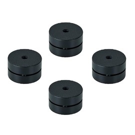 Pailvens Speaker Spikes Set of 4, Subwoofer Feet with Matching Steel Ball Core Design, Speaker Feet Made of Aluminium Alloy, Speaker Stand for HiFi Speakers, Black