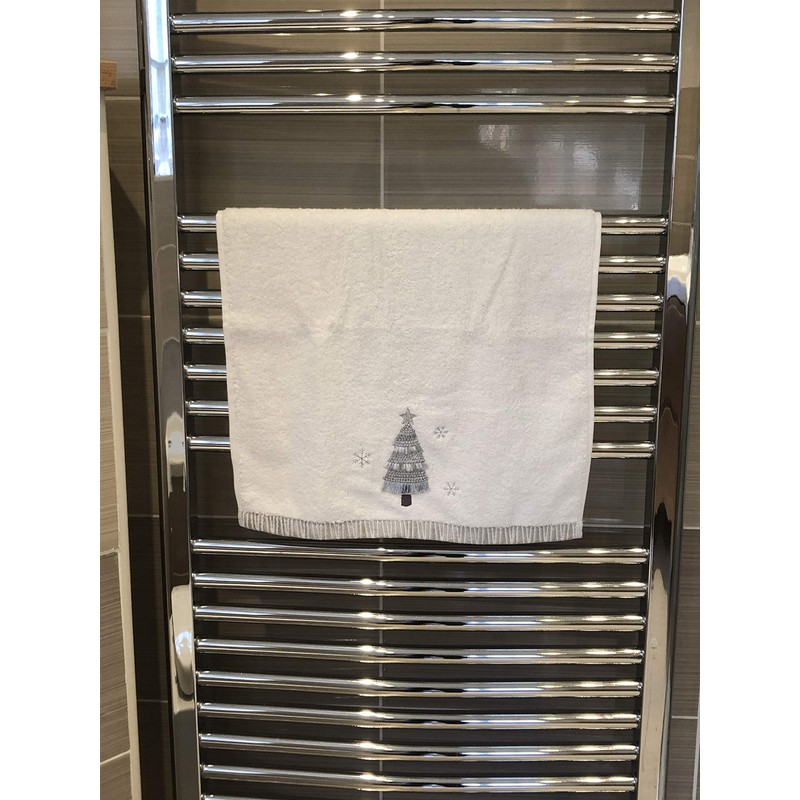 SHL Christmas Tree 100% Cotton Embroidered Christmas Hand Towel 46