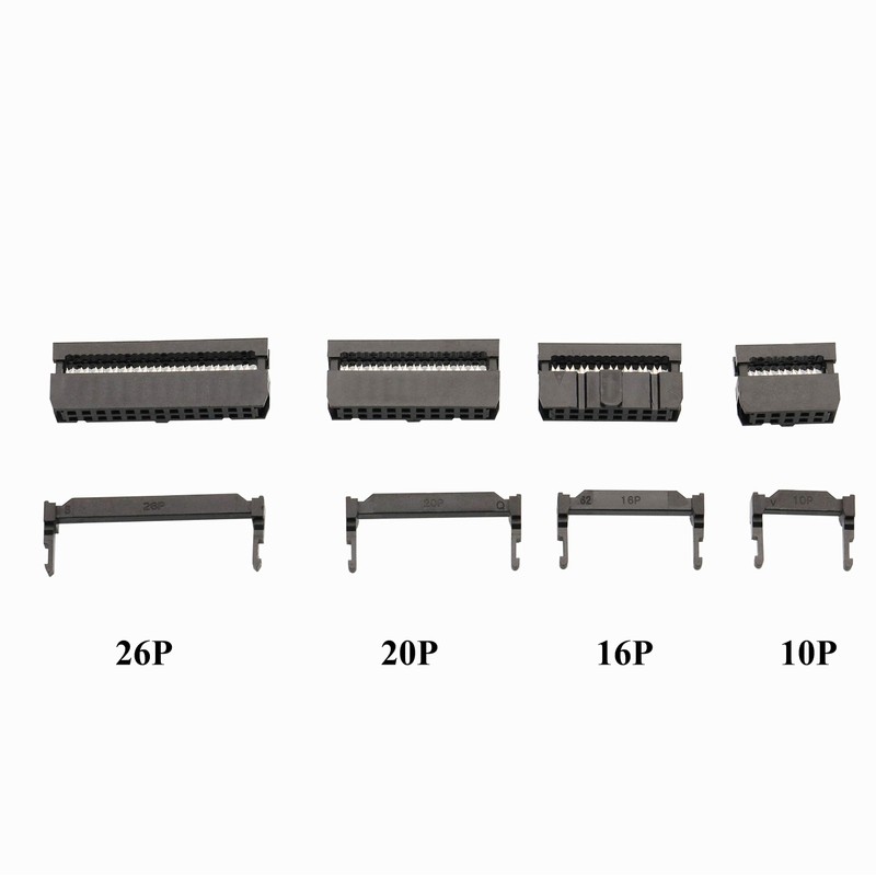 Didamx 51Pcs 2.54mm Pitch Dual Rows IDC Sockets 10 16