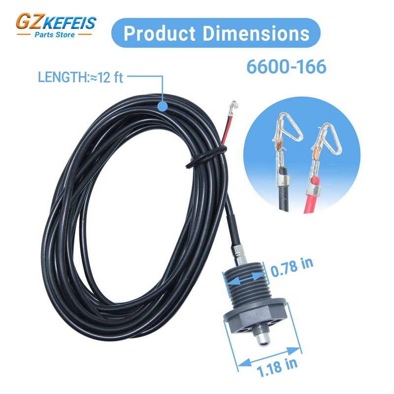 6600-166 Hot Tub Temperature Sensor with Curled Finger Connectors &
