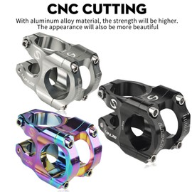 Bike Stem Mountain Bike Stem Short Handlebar Stem for Most Bicycle 35mm Short MTB Ultra-Light CNC Aluminum Alloy 31.8 * 28.6mm (Sliver)