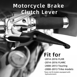 VASTMT CNC Motorcycle Brake Cluctch Levers with Anti-Slip Silicone Fit for 2014-2016 FLHR/FLHRC 2008-2013 Touring Models/Trike Models