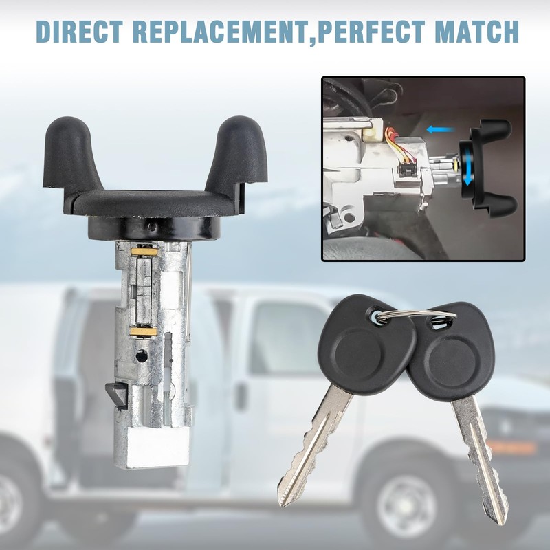 Ignition Switch Lock Cylinder With 4 Door Lock Cylinder Compatible
