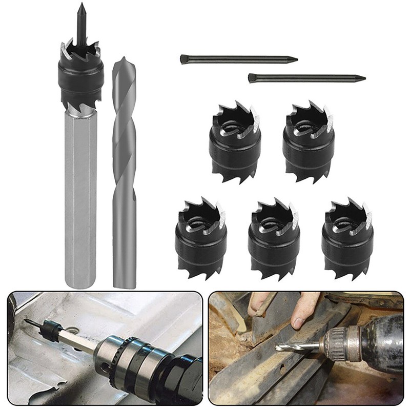 9PCS HSS Spot Welding Drill Set Spot Weld Cutter Drill