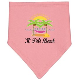 inktastic St. Pete Beach Florida Vacation Baby Bandana Bib Mauve and Natural 3e212