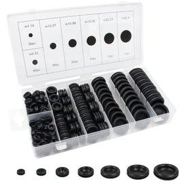 170 Pcs Rubber Grommets Firewall Hole Plug Set Electrical Wire Gasket Kit, Automotive Rubber Grommets for Wiring Assortment Kit for 1/4 3/8 1/2 5/8 3/4 7/8 1 Inch Round Drill Hole