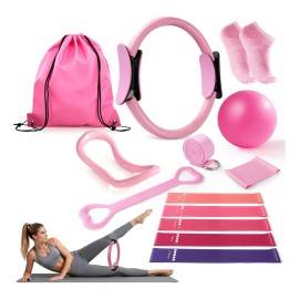 11pcs Pilates Circle Y Pilates Ball Set Bands