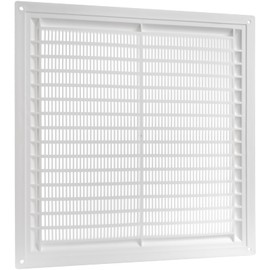 Vent Systems 8" x 8" Inch (Opening Dimensions) White - Pack of 10 - Plastic Air Return Grill HVAC Vent Duct Cover 10" x 10" Inch (Overall Dimensions)