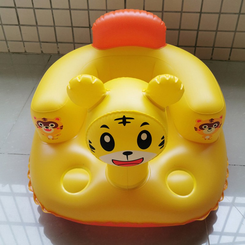 Inflatable Toddler Chair Cartoon Animal Skin Friendly PVC Soft High