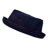 e4Hats.com Striped Roll Up Bucket Hat - Navy Wine M-L