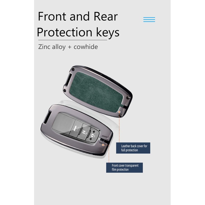 ontto 2/3/4 Buttons Car Key Protector Fit for Toyota Highlander